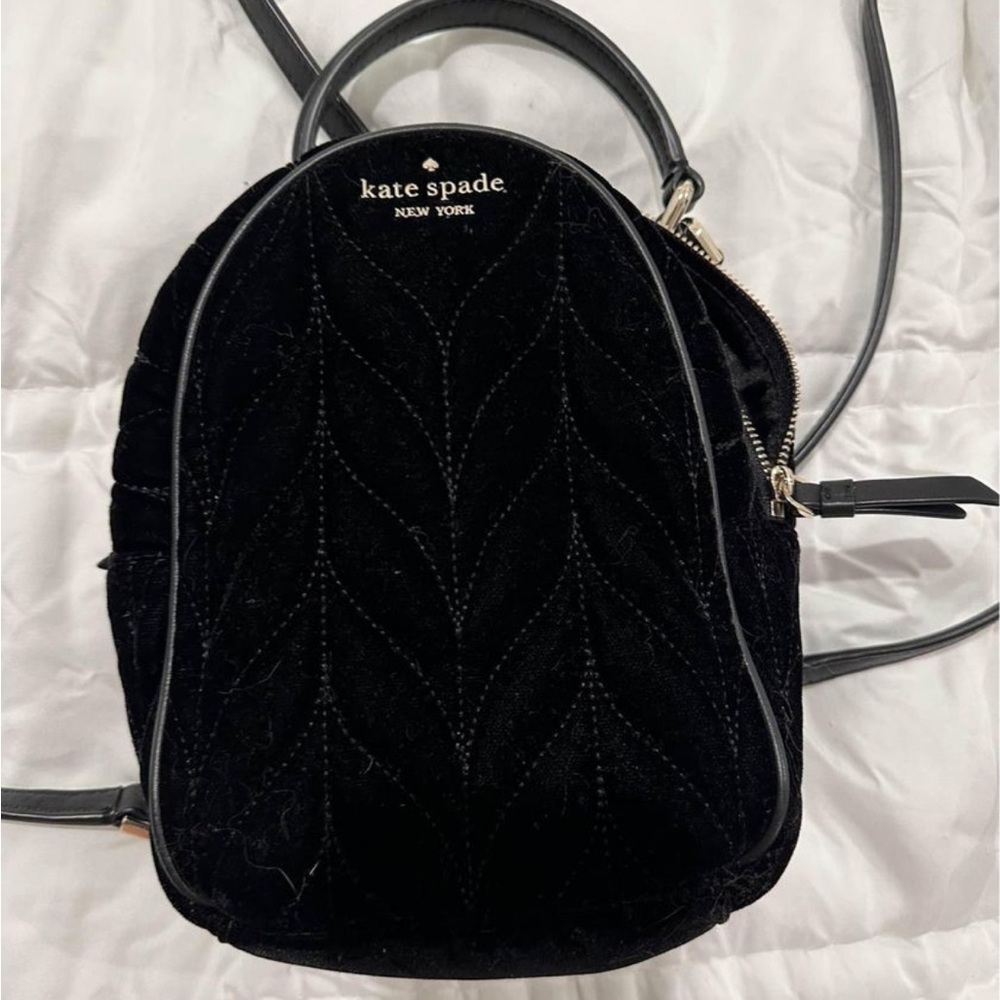 Kate spade velvet backpack